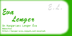 eva lenger business card