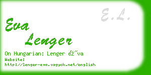 eva lenger business card